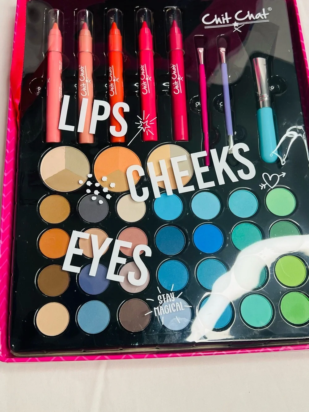 Chit Chat Paint Box - Unicorn Kids Makeup Set - Pastel Pink